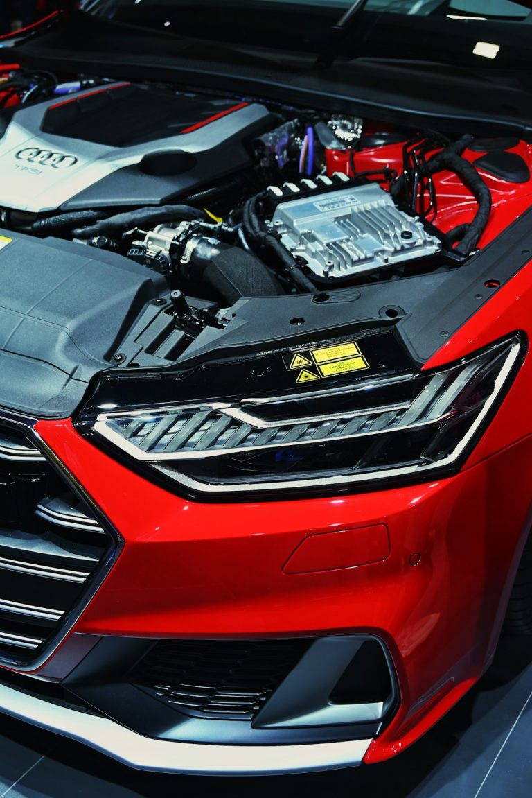 Spark plug car headlight engine detail